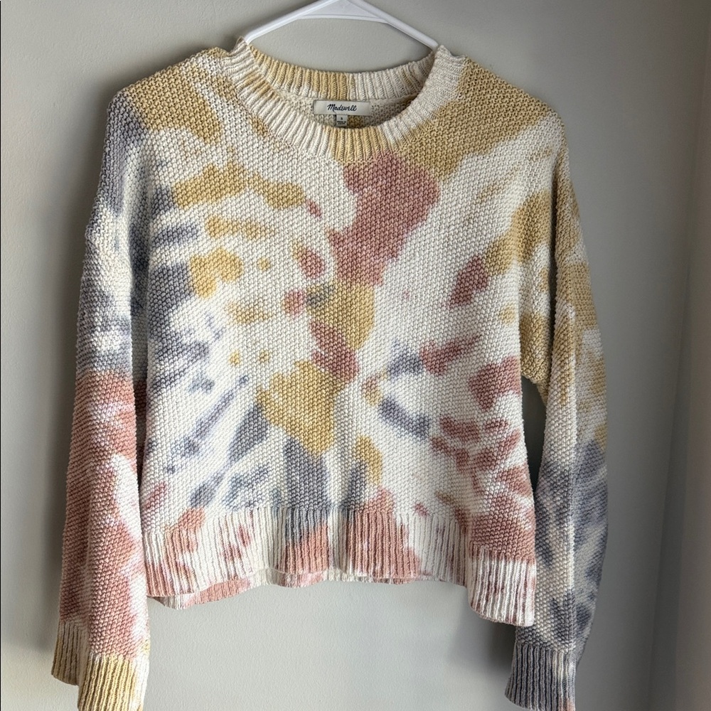 Madewell Multicolor Tie-Dye Crew Neck Sweater
